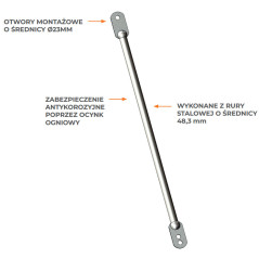 Diagonal brace for scaffolding type Plattac P70 type plettac