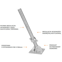Tilting foot 0.5m