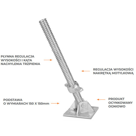 Tilting foot 0.5m