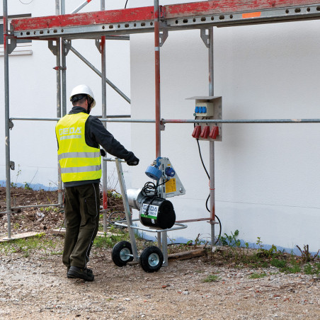 Zestaw wciągarka liniowa budowlana GEDA Maxi 120S 81m z haczykami i wiązaniem