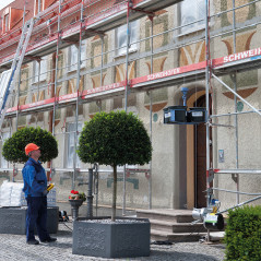 Zestaw wciągarka liniowa budowlana Zestaw GEDA Maxi 120S 81m z ramieniem obrotowym i podporą