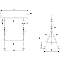 Construction trestle 115/185 HDG